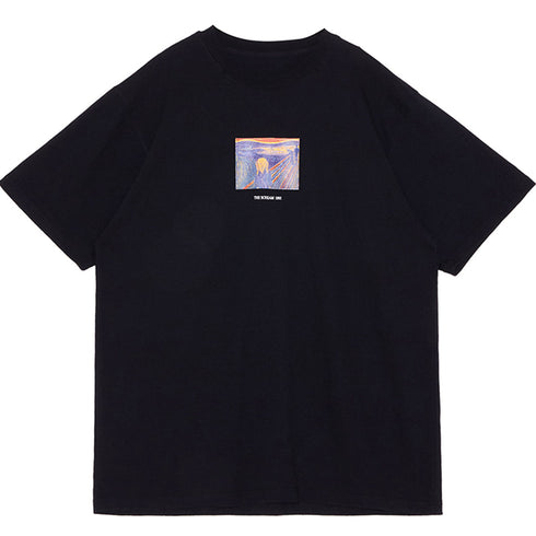 Ghost Face Oil Painting Heavy Short Sleeve T-shirt - PSYLOS 1, Ghost Face Oil Painting Heavy Short Sleeve T-shirt, T-Shirt, BEASTER, PSYLOS 1